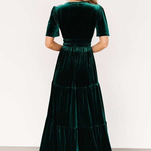 Baltic Born Artemis Velvet Maxi Dress | Emerald Size SS - Picture 4 of 5
